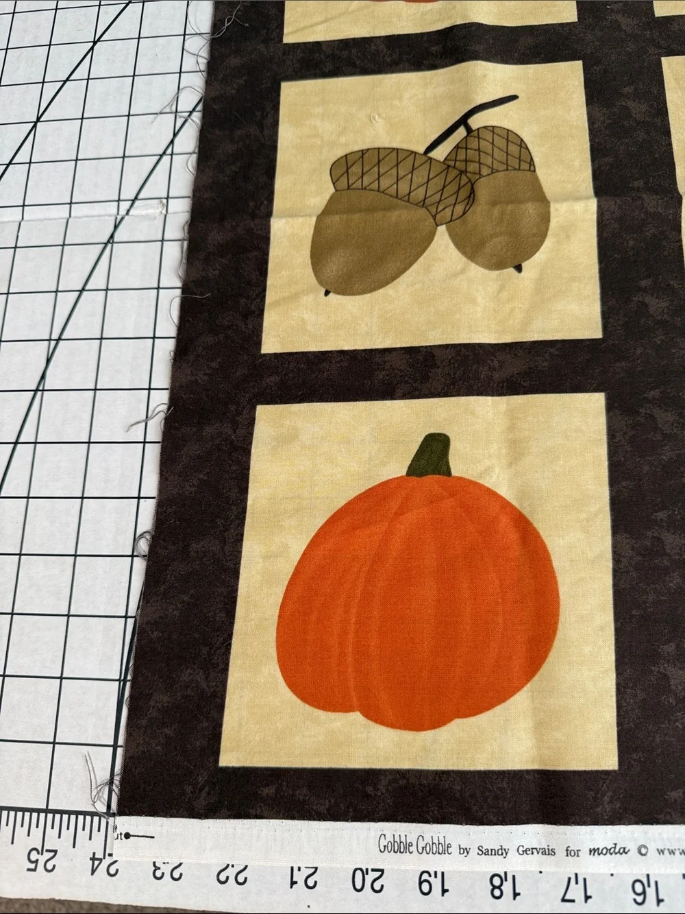 Moda Gobble Gobble Quilt Panel Lot Sandy Gervais Thanksgiving Turkey Fall